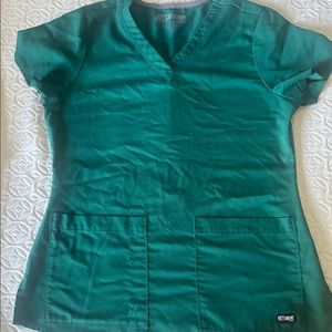 Grey’s Anatomy scrub top, medium-dark green